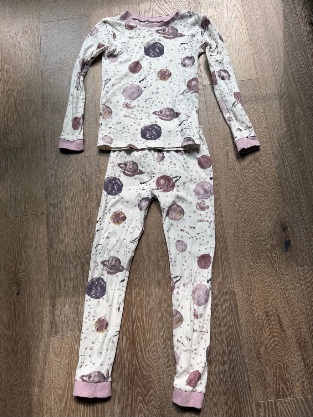 Burt’s Bees Organic Cotton Planet Print Long-Sleeve Pajama Set